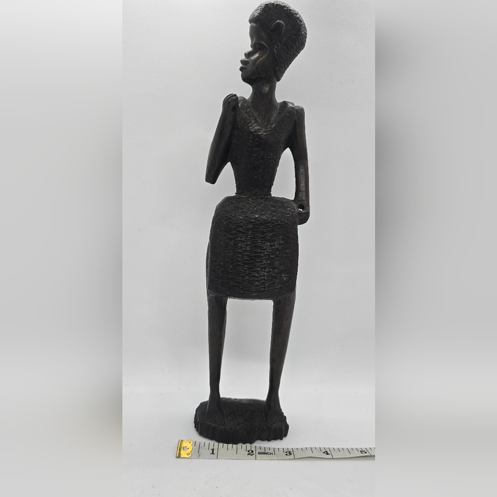 African Folk Art Statue of Resin Make in Kenya 11.5" Africia